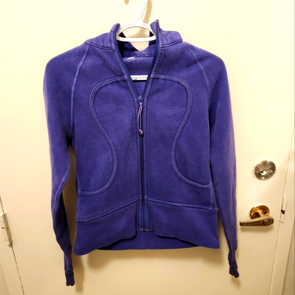 LULULEMON Dark Purple Zip Sweatshirt, Some Slight Fading, No Tags, Size 4-6